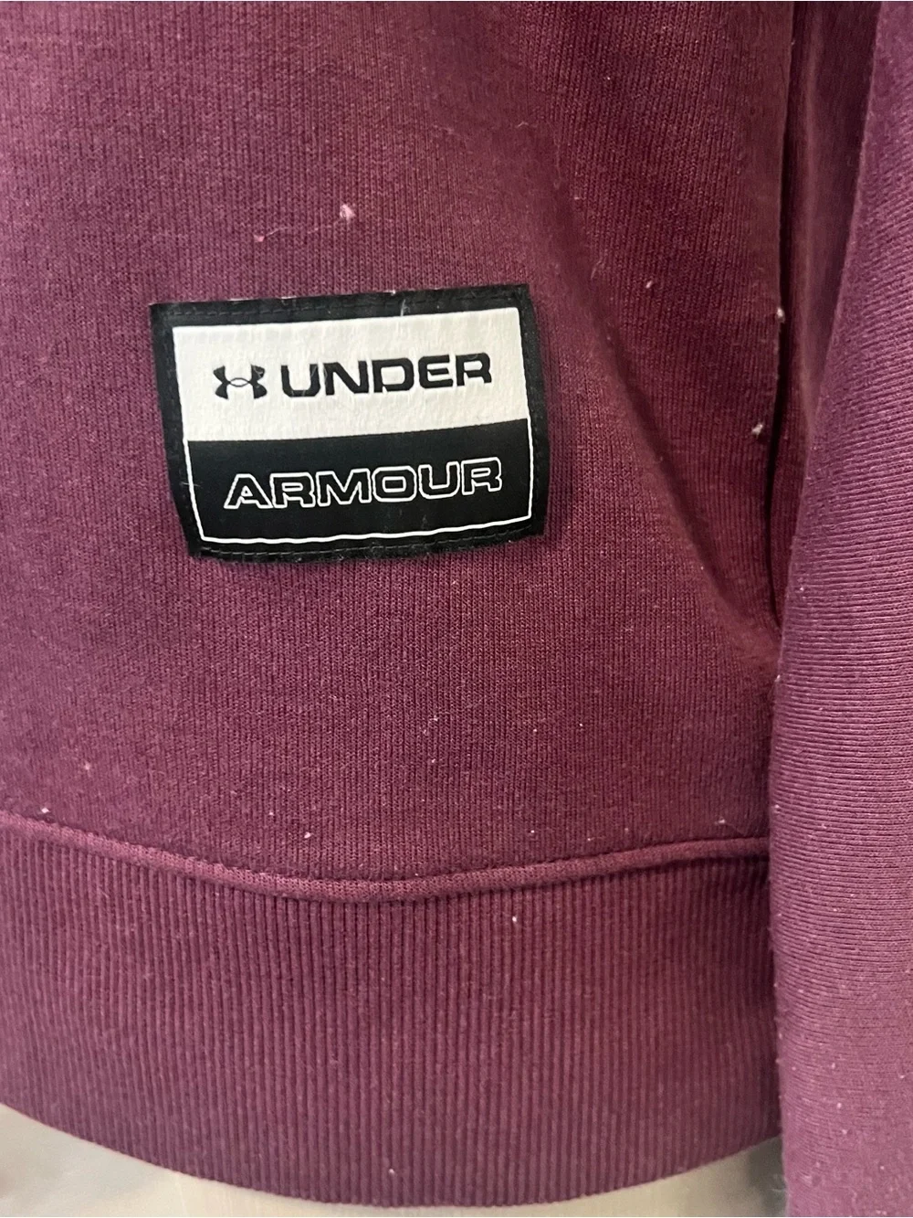 Under Armour Burgundy Crewneck Pullover with White Logo